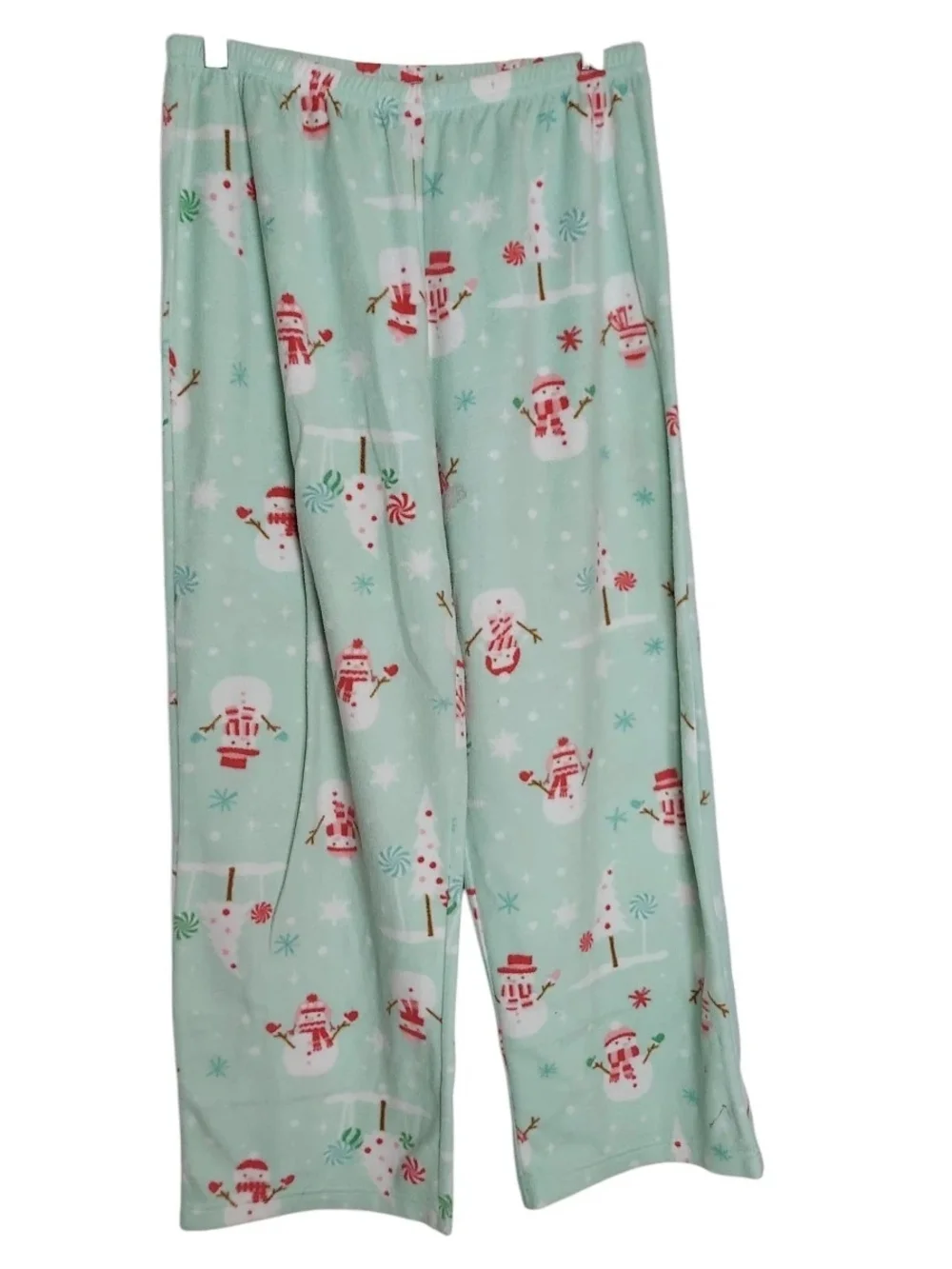 Cozy Green Snowman Kids Pajama Set by Karen Neuburger